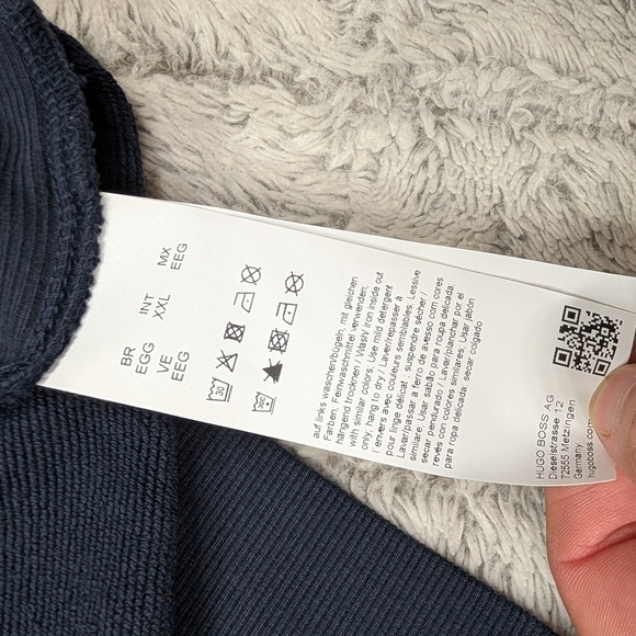 Hugo Boss Russell Athletic Hoodie Sweatshirt Mens XXL Blue Cotton Terry Safa 2 - Picture 8 of 9
